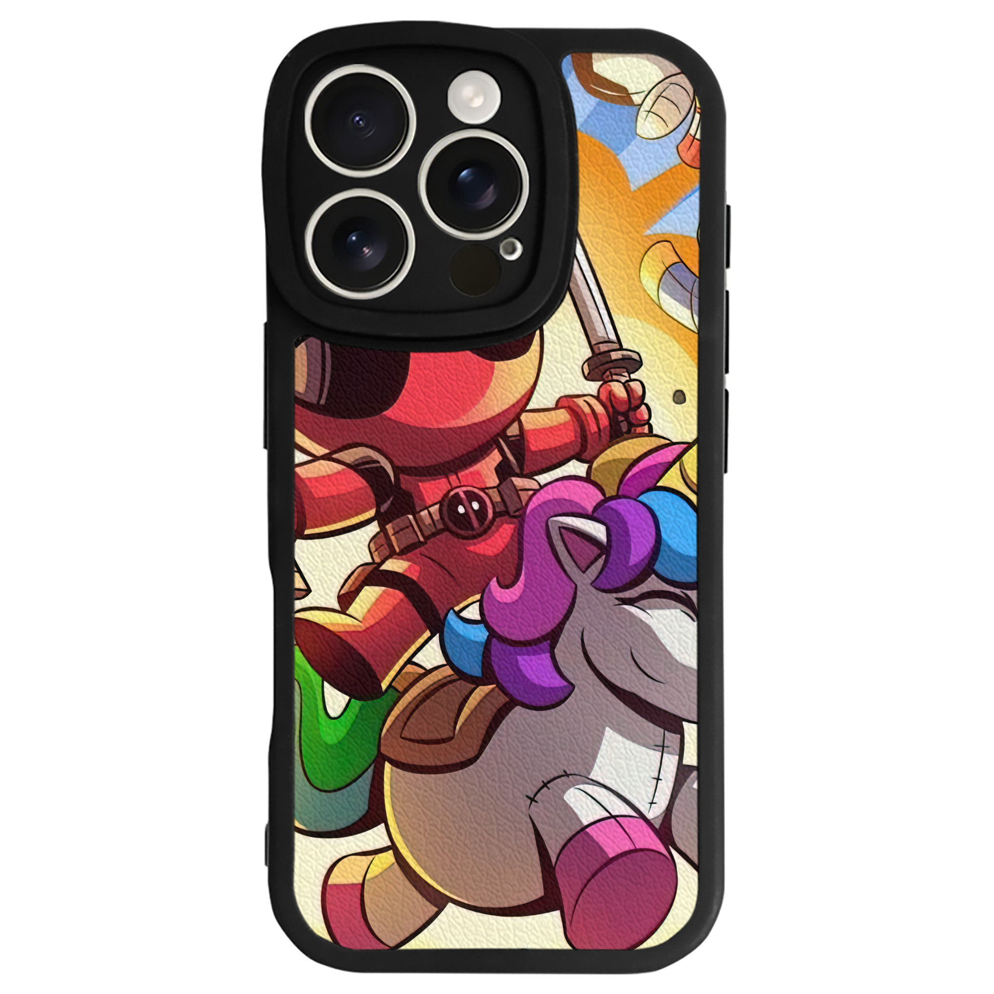 （画像用） Deadpool デッドプール 【iPhone 16シリーズ対応】シリコンスマホケース（レザー調） 材質：シリコン